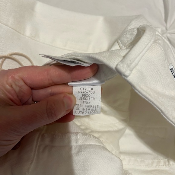 Mother Lil’ Roller Fray wide leg Jean NWT SIZE 27 white - Picture 8 of 9